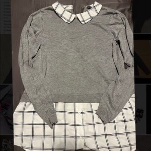 Womens Peter Pan collar layer looking shirt